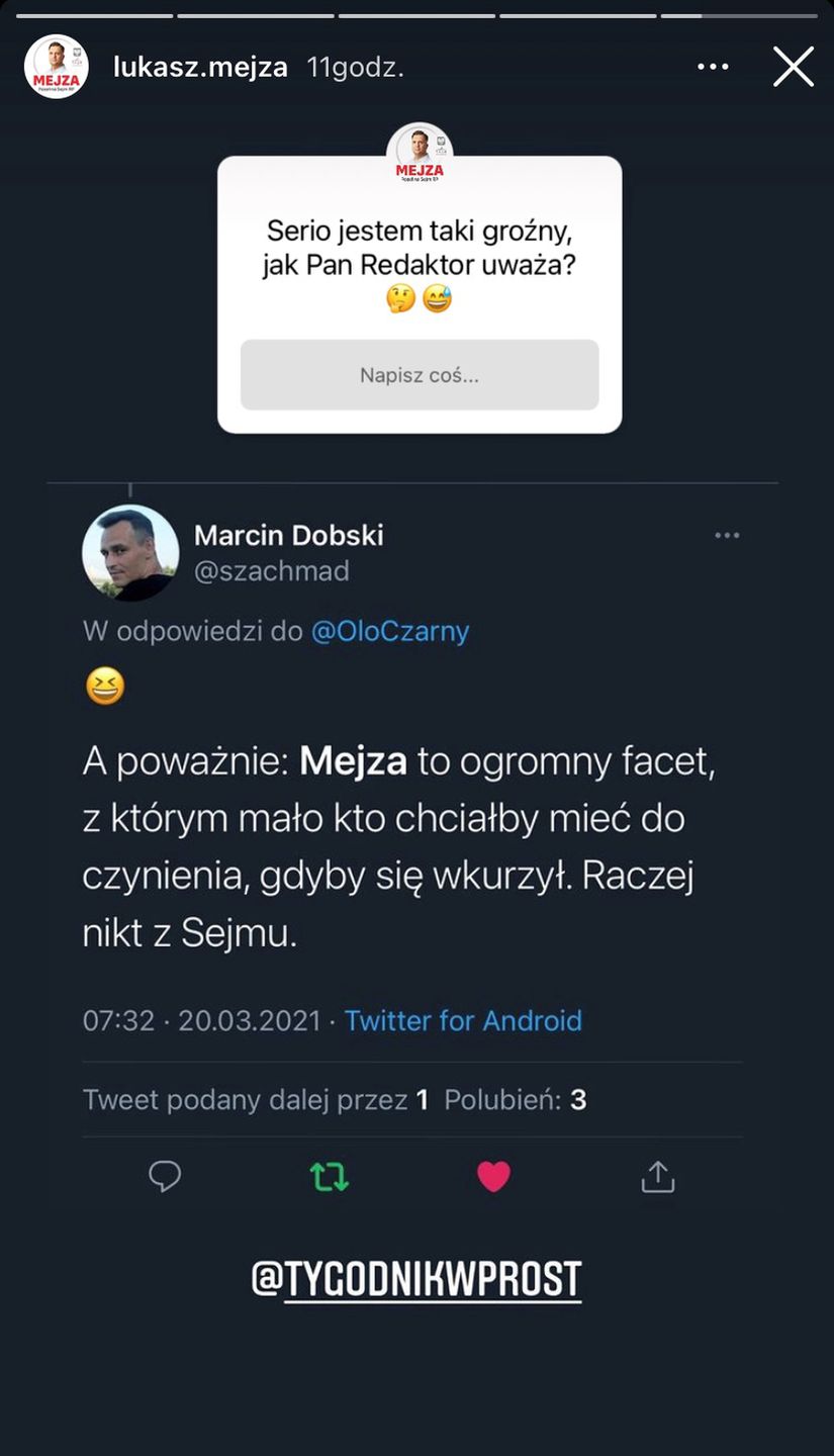 Łukasz Mejza strach