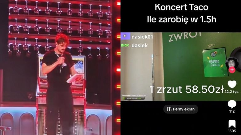 Streamer poszedł na koncert Taco i zbierał butelki