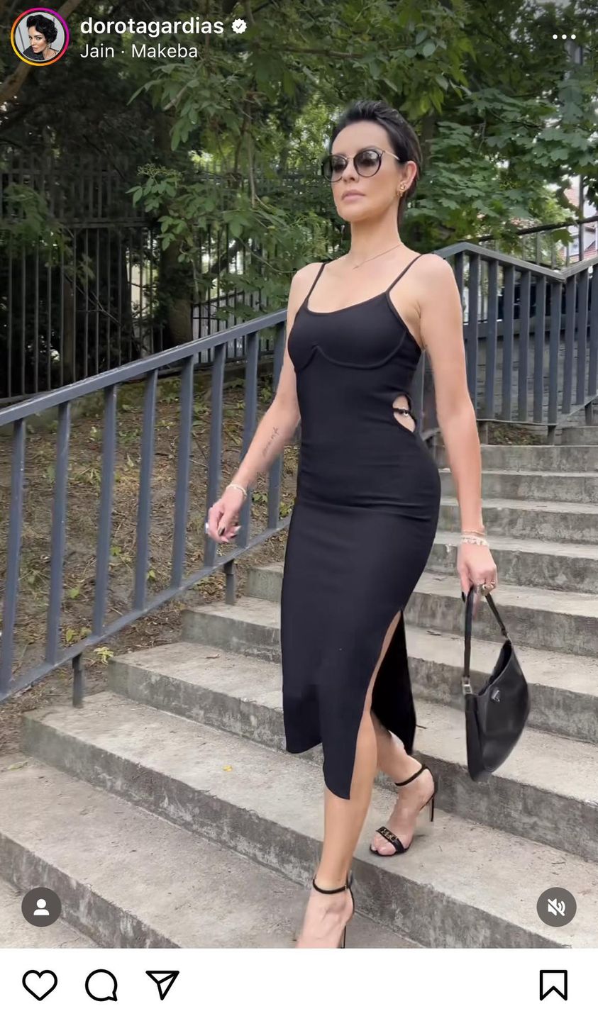 Dorota Gardias pokazała się w sukience w rozcięciem 