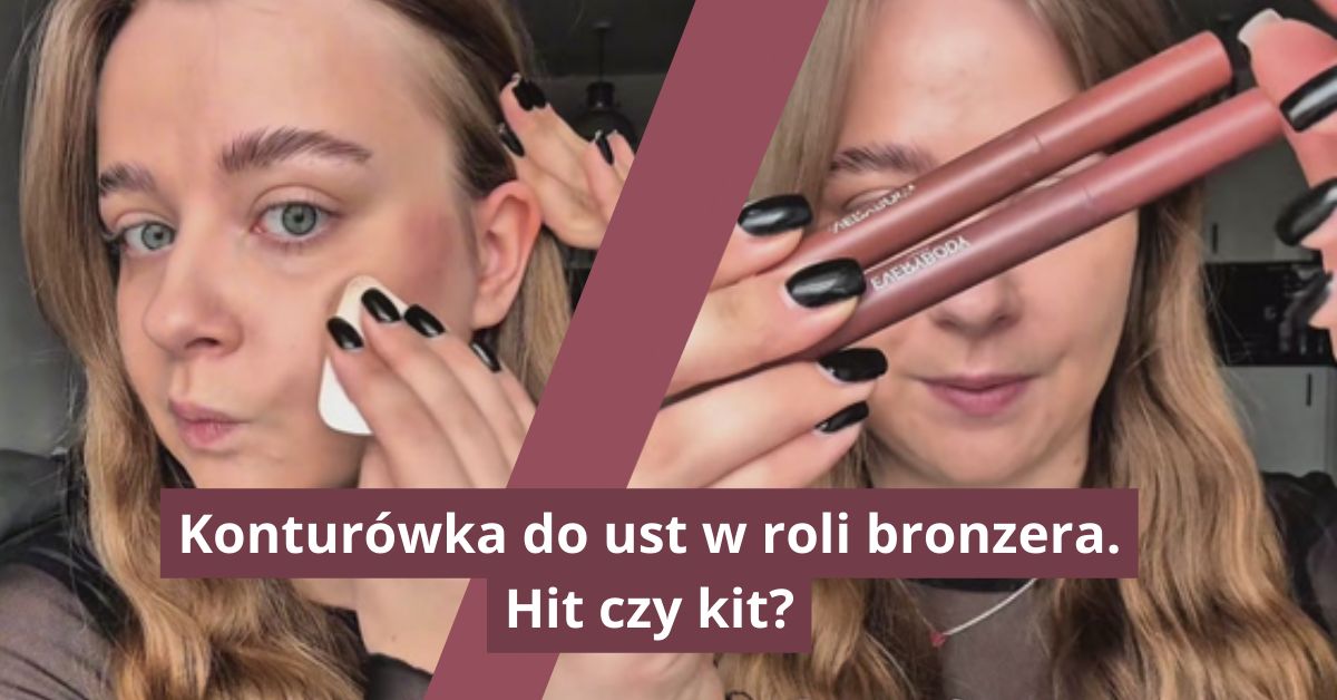 Hailey Bieber konturuje twarz kredką do ust. Przetestowałam ten trik