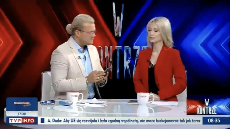 Jarosław Jakimowicz i Magdalena Ogórek w programie "W kontrze",