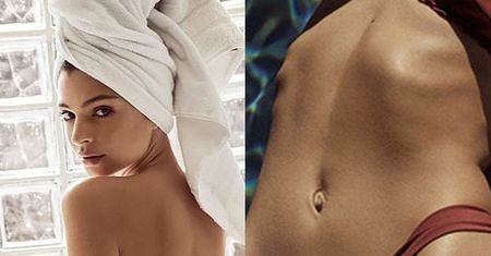 Żebra Emily Ratajkowski reklamują bikini