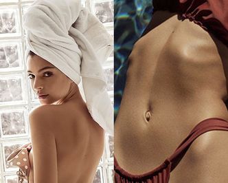 Żebra Emily Ratajkowski reklamują bikini