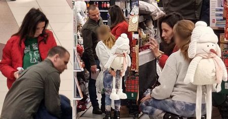 Marcin Hakiel z córką i ukochaną Dominiką buszują w centrum handlowym. Szykują się już do świąt? (ZDJĘCIA)