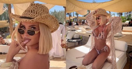 Izabela Macudzińska w skąpym bikini i koronkowej narzutce wygrzewa się na rajskim urlopie. Bogini? (FOTO)