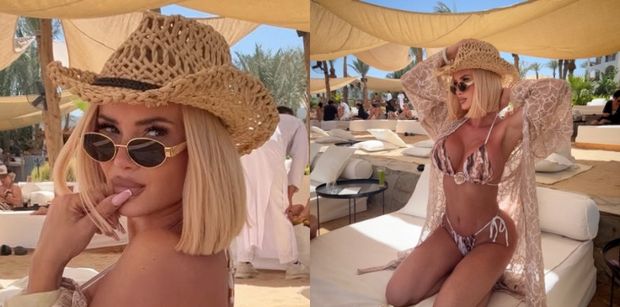 Izabela Macudzińska w skąpym bikini i koronkowej narzutce wygrzewa się na rajskim urlopie. Bogini? (FOTO)