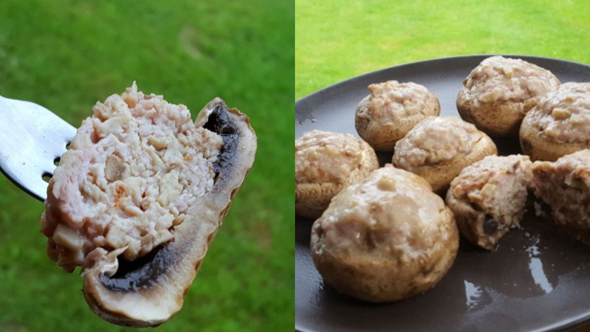 Faszerowane pieczarki z grilla