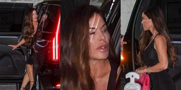 Odstrzelona Lauren Sanchez wytacza się z luksusowego auta otoczona wianuszkiem znanych koleżanek (ZDJĘCIA)