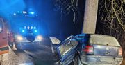 Rejsyty: Volkswagen golf wbił się w drzewo. Dwie osoby nie żyją