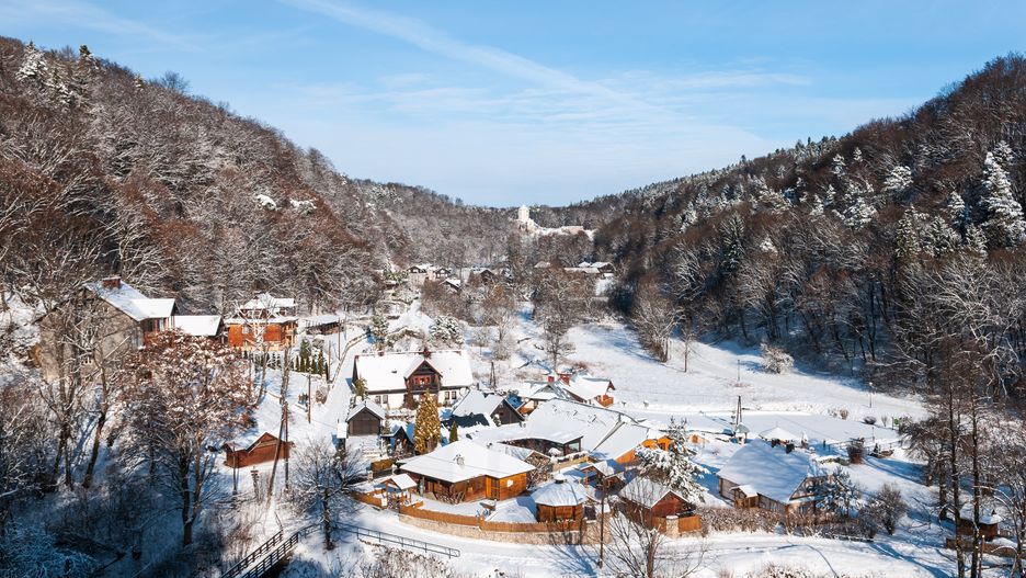 Zimowa panorama Ojcowa 