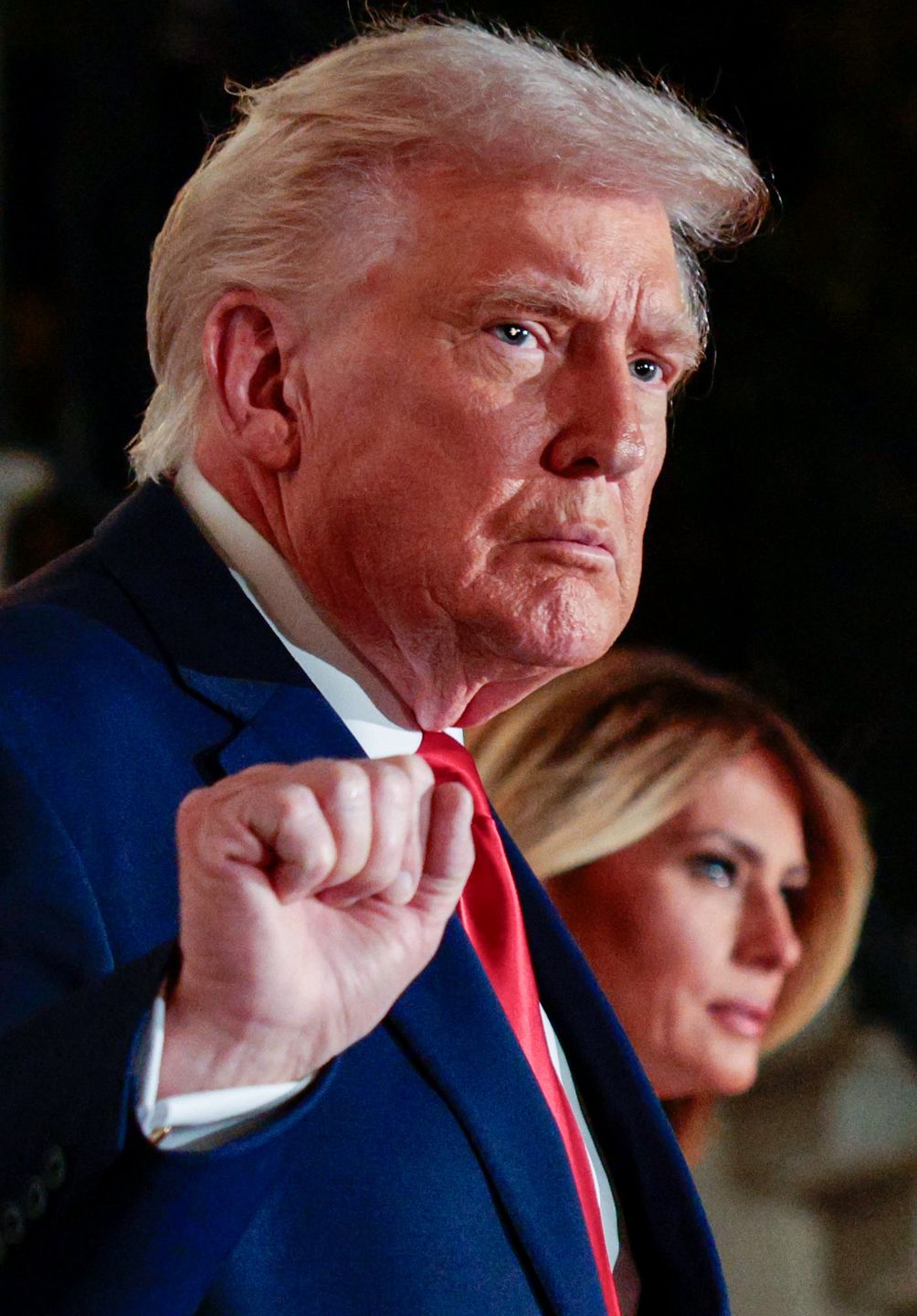 Melania Trump z synem Barronem na State of the Union 2026