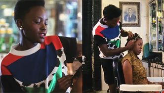 Lupita Nyong'o układa afrykańskie fryzury!