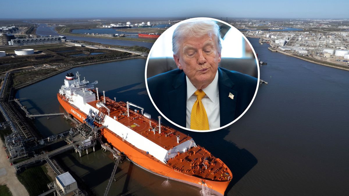 Gazowiec "Grażyna Gęsicka" w amerykańskim terminalu Freeport