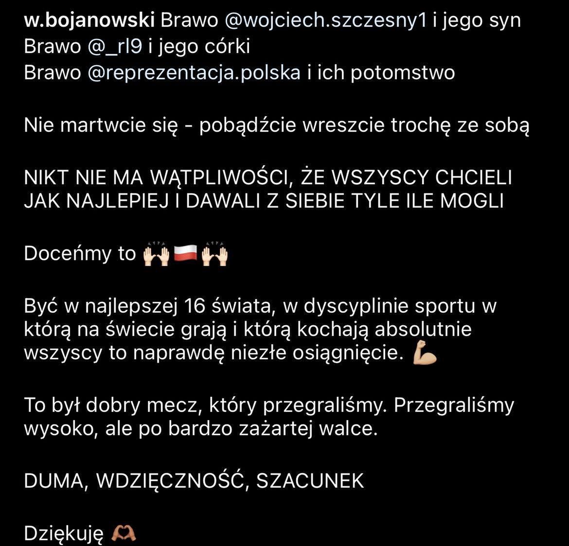 Gwiazdy dziękują Robertowi Lewandowskiemu i całej drużynie