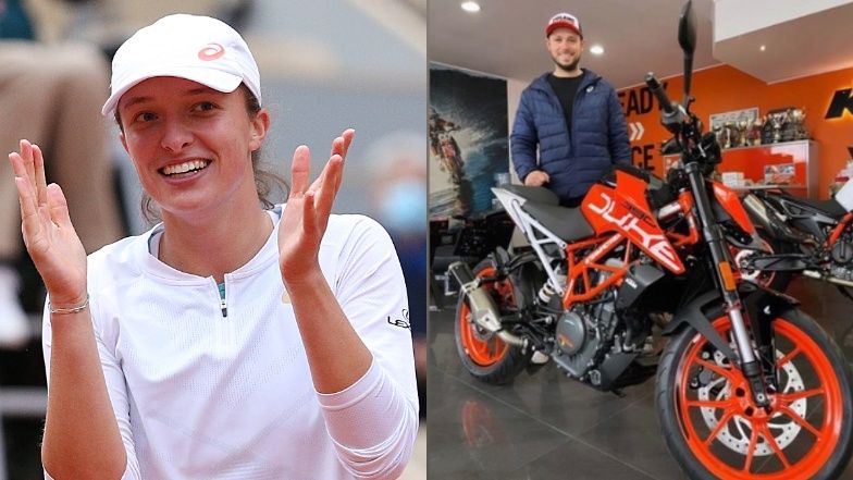 Iga Świątek kupiła trenerowi motocykl
