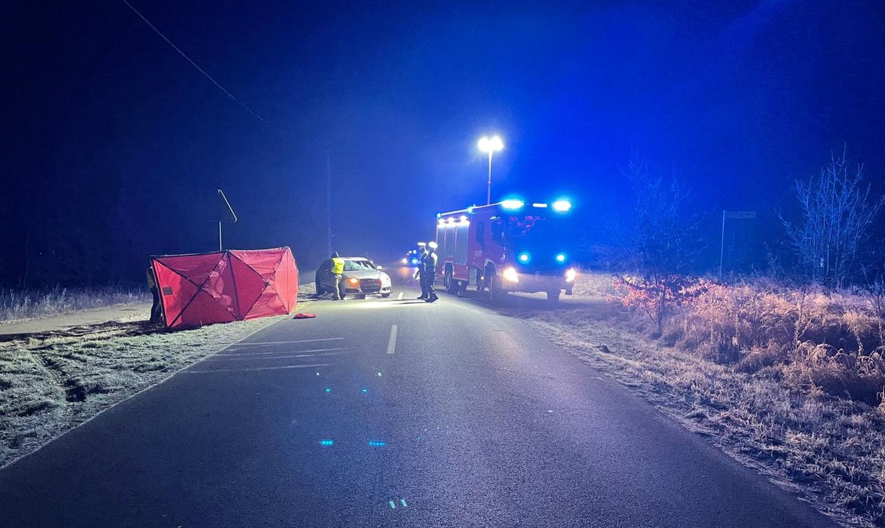 Śmiertelny wypadek pod Trzcianką. Pieszy zginął na miejscu