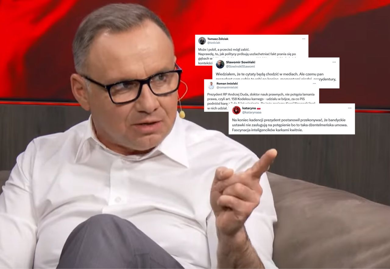 Krytyka Dudy za słowa o ustawkach. Lawina komentarzy