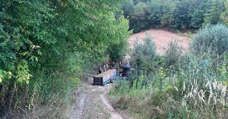 Mężczyzna przygnieciony przez ciągnik rolniczy