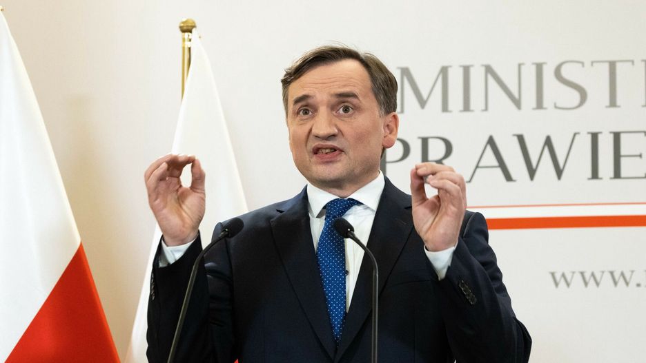 Zbigniew Ziobro o zawieszeniu sk?adki Polski do bud?etu UE26.04.2022 Warszawa Konferencja ministra sprawiedliwosci Zbigniewa Ziobry nt wniosku o zawieszenie skladki czlonkowskiej Polski do budzetu UE   fot. Jacek Dominski/REPORTER
n/z: Zbigniew ZiobroJacek Dominski/REPORTER