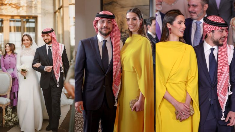 Księżniczka Iman i Książę Hussein z narzeczoną