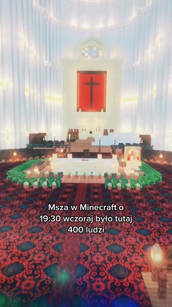 Msza św. w Minecrafcie