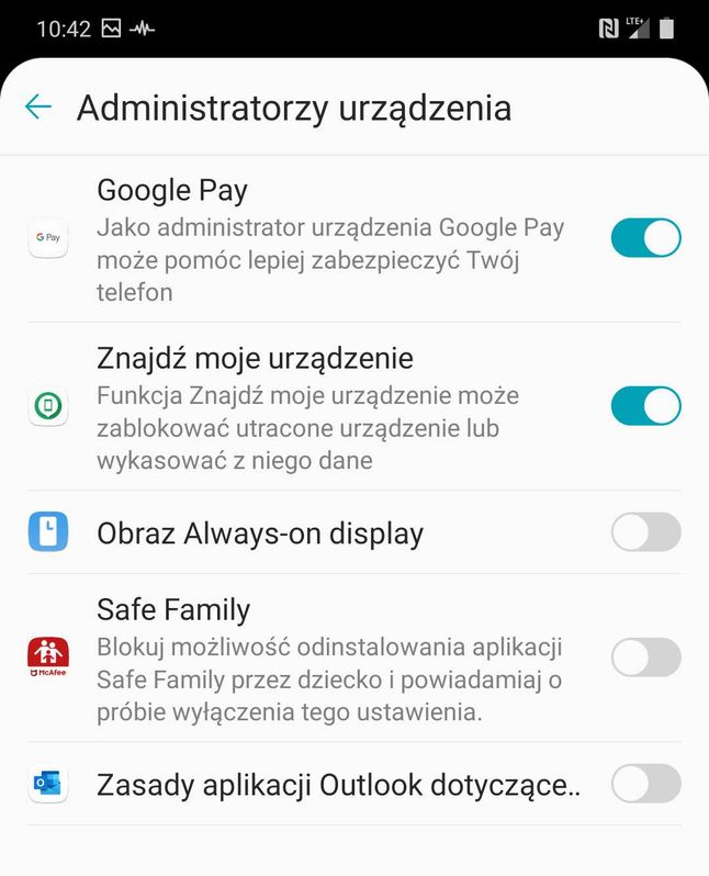 Na telefonie z Androidem sprawdź administratorów urządzenia