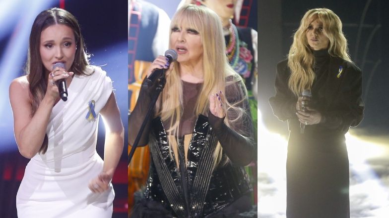 "Podaj rękę Ukrainie". Gwiazdy okazują wsparcie na koncercie TVP: Maryla Rodowicz, Kasia Moś, Marina Łuczenko... (ZDJĘCIA)