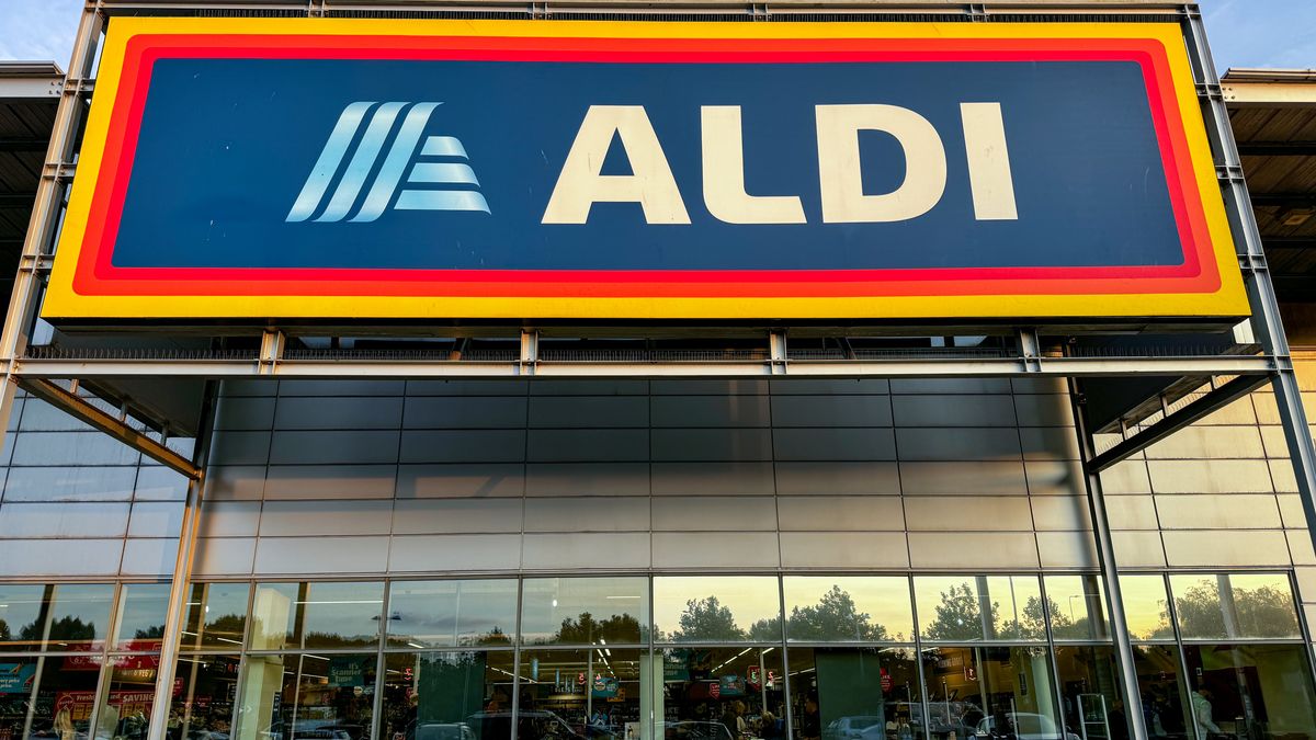 WESTON-SUPER-MARE, UNITED KINGDOM - SEPTEMBER 14: Shoppers enter a branch of the budget supermarket retailer Aldi on September 14, 2024 in Weston-super-Mare, England. The German retailer founded in 1946, has been gaining popularity with shoppers of groceries in the UK. (Photo by Matt Cardy/Getty Images)