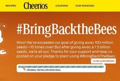 Producent Cheerios chce ratować populację pszczół. Firma rozdała 1,5 mld nasion kwiatów polnych