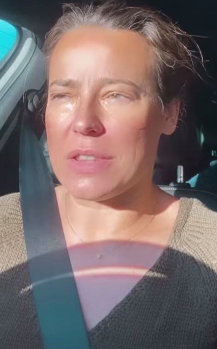 Anna Mucha w rozpływającym się makijażu
