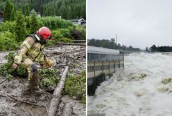 Norwegia w ruinie po ataku Hansa. Wielkie zapadlisko w centrum Drammen