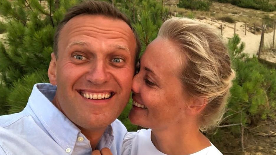 Aleksiej Nawalny z żoną Julią 