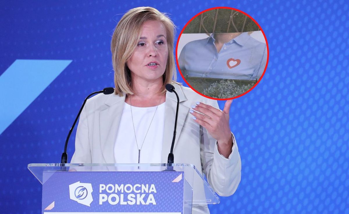 Posłanka Magdalena Filiks pokazała zdjęcie zniszczonego baneru