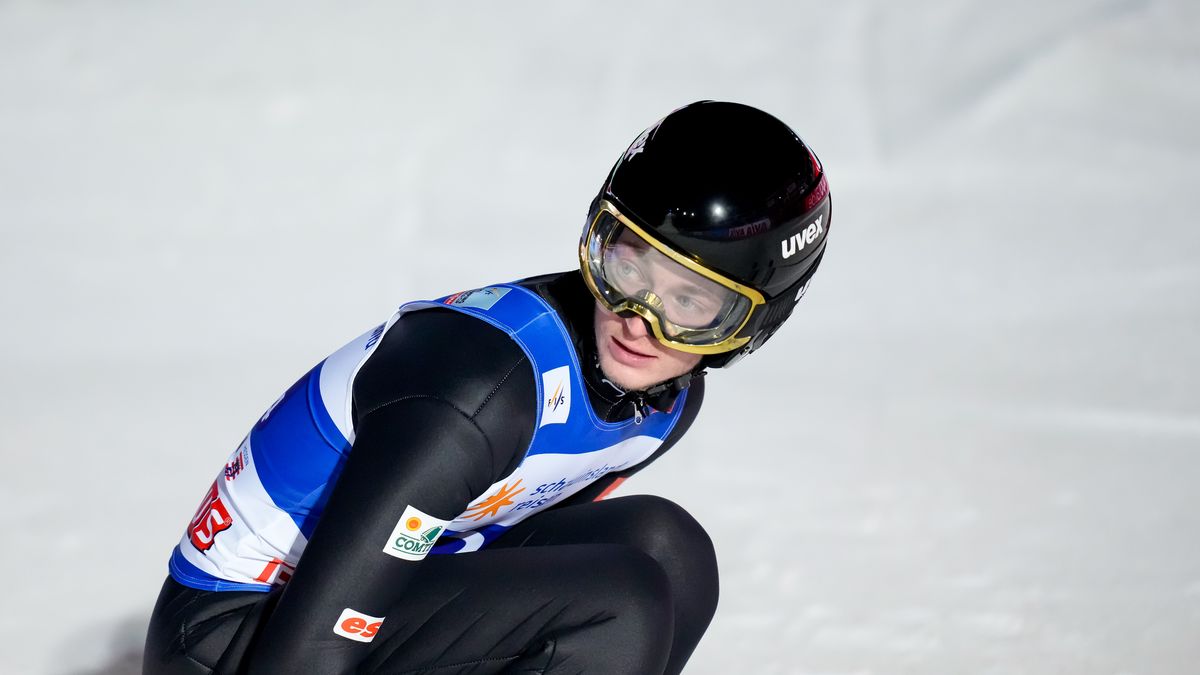 WILLINGEN, GERMANY - JANUARY 28: Mathis Contamine of France in action competes during the Mixed team HS145 at the FIS World Cup Ski Jumping Men Willingen at Stadion an der Mühlenkopfschanze on January 28, 2022 in Willingen, Germany. (Photo by Alex Gottschalk/DeFodi Images via Getty Images)