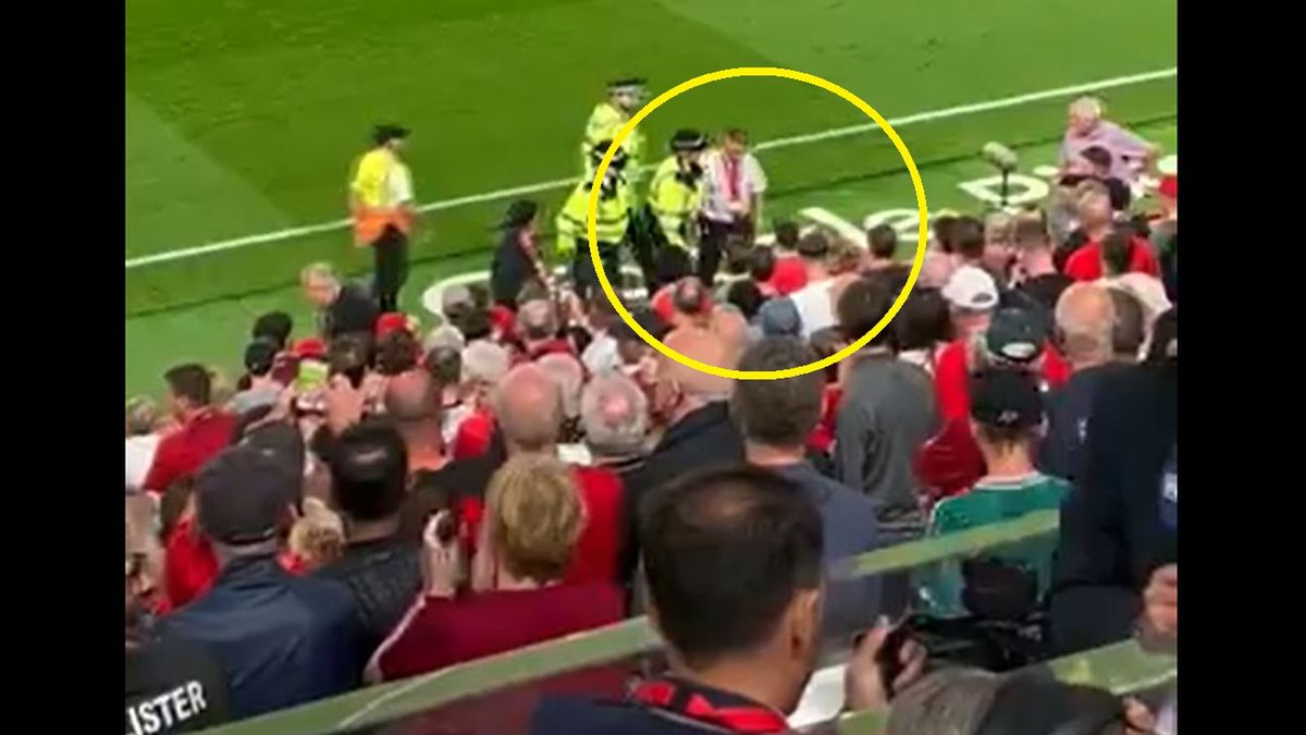 Twitter / Daily Mail / Interwencja służb wobec kibica