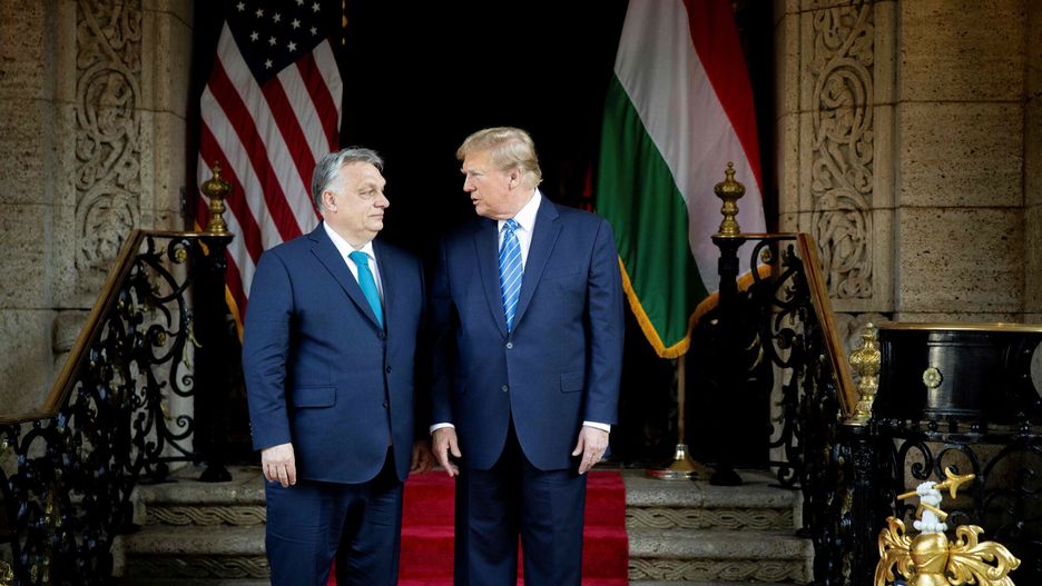 Victor Orban oraz Donald Trump podczas marcowego spotkania