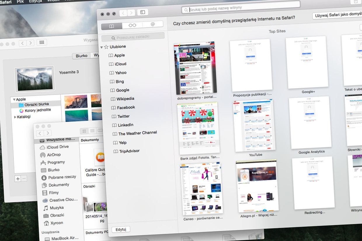 OS X 10.10 Yosemite, czyli tak teraz będą wyglądały pulpity Maków