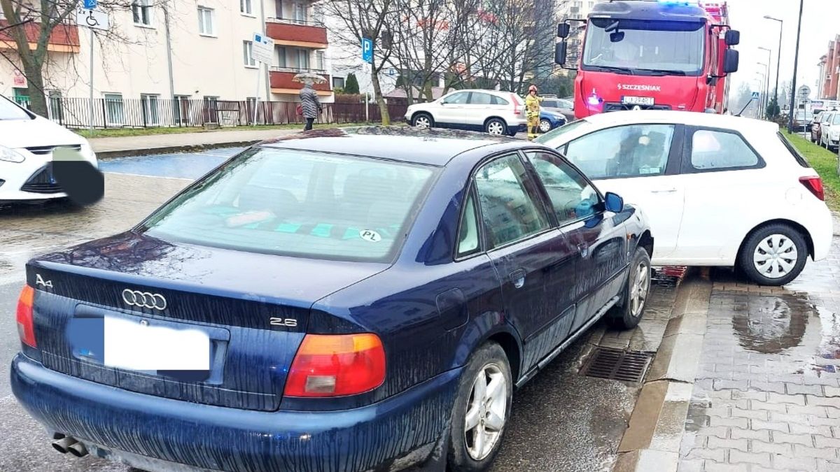 Zderzenie Toyoty z Audi Łęczna