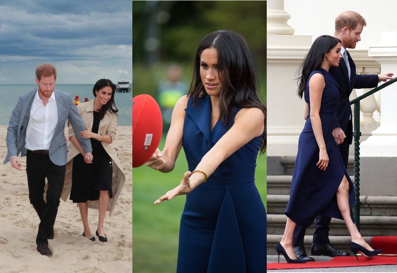 Rozpromieniona Meghan Markle podbija Melbourne w dwóch eleganckich stylizacjach