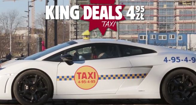 Taksówka za 4,95 zł w kampanii King Deals w Burger Kingu (wideo)