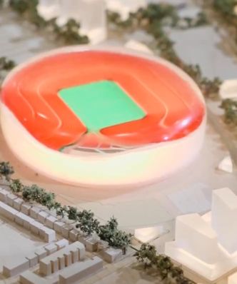 Koszt: 2,5 miliarda euro. Są pierwsze zdjęcia stadionu na 100 tys. widzów