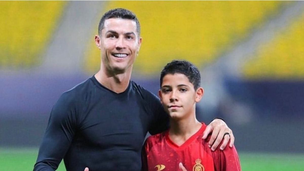 Cristiano Ronaldo junior z ojcem