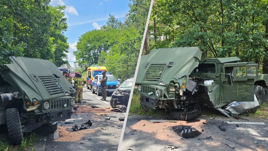 Wypadek z udziałem pojazdu US Army