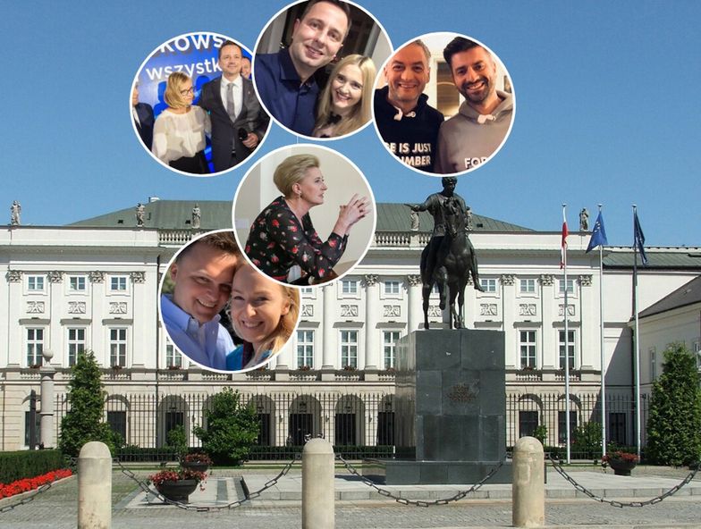 Zdjęcia: Pałac Prezydencki - pixabay.com; Agata Duda - prezydent.gov.pl; Rafał Trzaskowski z żoną - East News; pozostałe pary - oficjalne profile kandydatów na prezydenta na Facebooku.