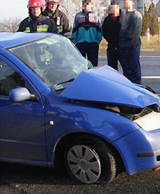 Zderzenie ciężarówki z osobówkami