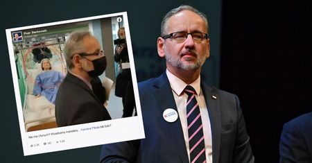 Adam Niedzielski na zdjęciu z manekinem. W sieci burza