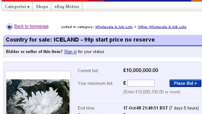 eBay - Islandia na sprzedaż 1