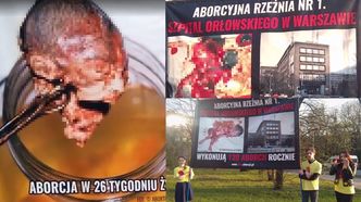 Środowiska "pro-life" protestują przed warszawskimi szpitalami. "Rocznie przez aborcje ginie 1000 polskich dzieci. Matki poddawane są presji, by zabić!"