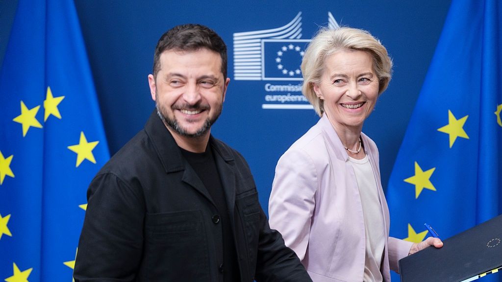 Wołodymyr Zełenski i Ursula von der Leyen