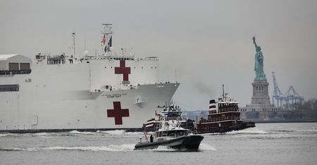 Koronawirus w USA. Olbrzymi okręt-szpital w Nowym Jorku stoi prawie pusty
